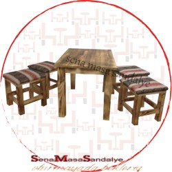 YS04 Ahşap Tabure Takımı
