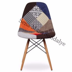 ABB01 Lüks Ahşap Sandalye Modeli Patchwork